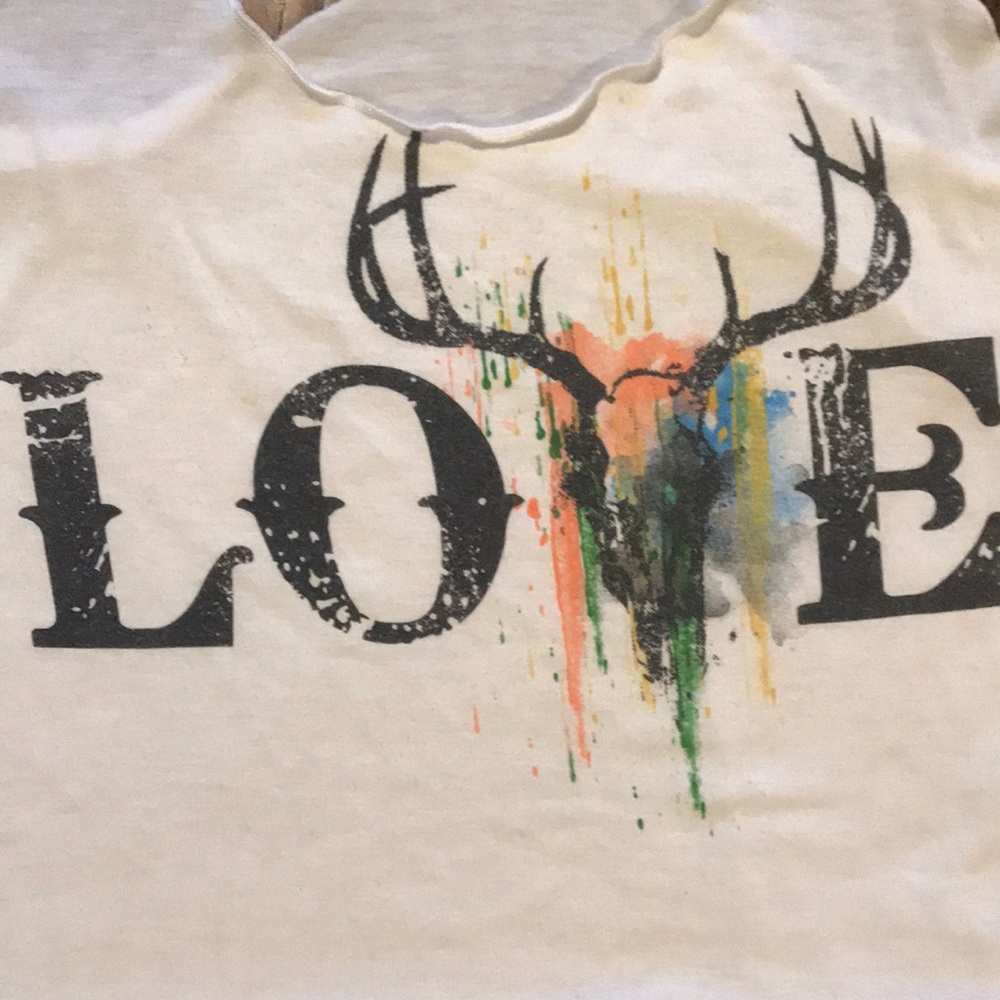 T-back LOVE tank w/ western detail/splash of color